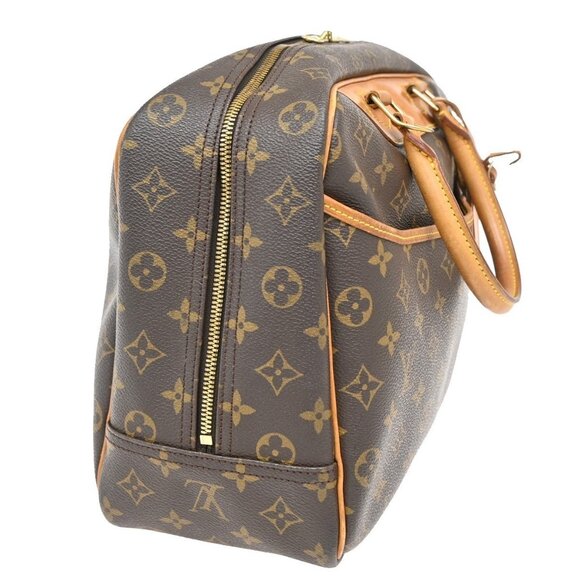 LOUIS VUITTON LV Logo Deauville Hand Bag Monogram Leather Brown - Picture 4 of 16